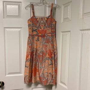 VGUC | Ann Taylor Peach & Pleats Sundress